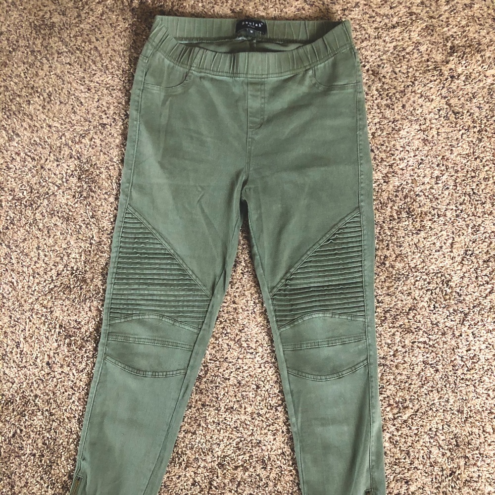 military bomber jeggings